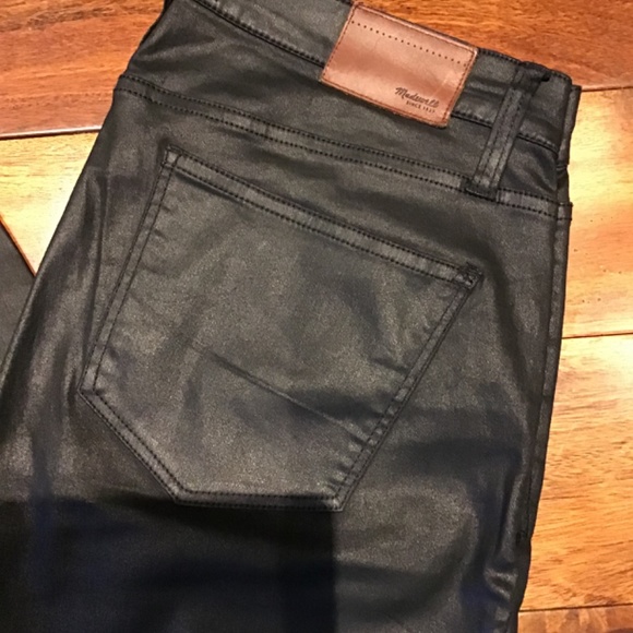Madewell Skinny Skinny Coated High Rise Black Jeans - Picture 4 of 5